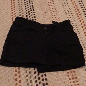 Black jean shorts